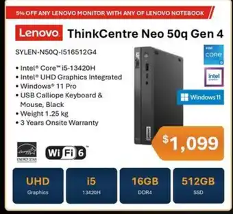 Leader Computers Lenovo ThinkCentre Neo 50q Gen 4 offer