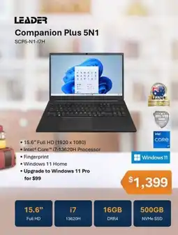 Leader Computers Leader Companion Plus 5N1 offer