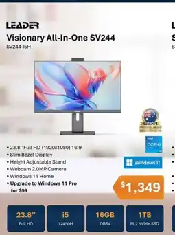 Leader Computers Leader Visionary All-In-One SV244 offer