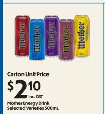 Campbells Wholesale Mother Energy Drink offer