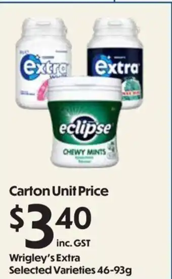 Campbells Wholesale Wrigley's Extra Selected Varieties offer