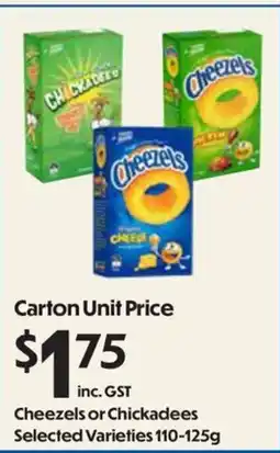 Campbells Wholesale Cheezels or Chickadees Selected Varieties offer