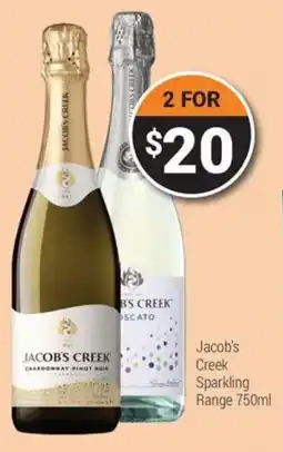 Super Cellars Jacob's Creek Sparkling Range 750ml offer