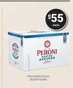 Super Cellars Peroni Nastro Azzurro 24x330ml bottles offer