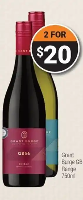 Super Cellars Grant Burge GB Range 750ml offer