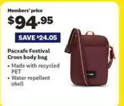 RAA Pacsafe Festival Cross body bag offer