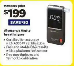 RAA Alcosence Verity breathalyser offer