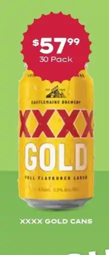 Thirsty Camel XXXX Gold Cans offer