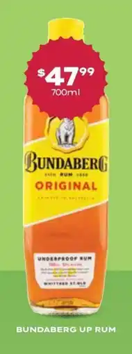 Thirsty Camel Bundaberg UP Rum offer