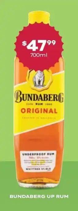 Thirsty Camel Bundaberg UP Rum offer