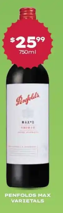 Thirsty Camel Penfolds Max Varietals offer