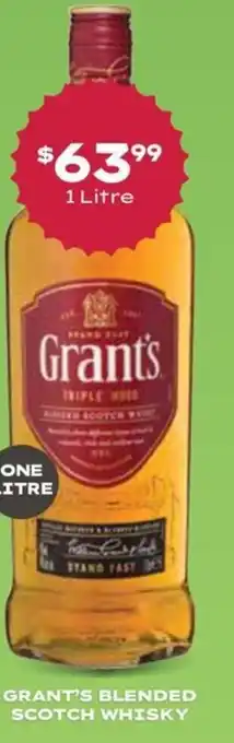 Thirsty Camel Grant's Blended Scotch Whisky offer