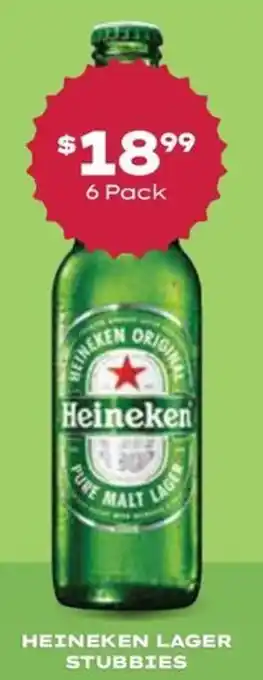 Thirsty Camel Heineken lager stubbies offer