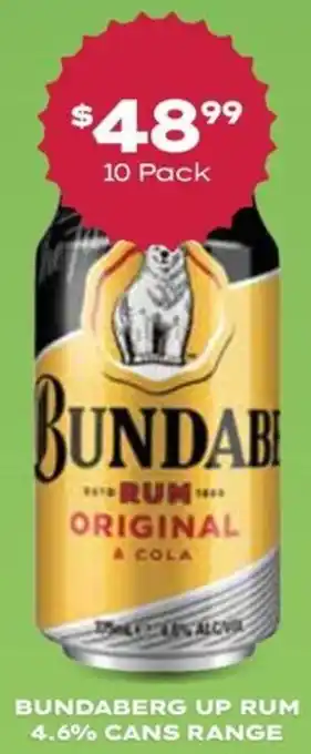 Thirsty Camel Bundaberg up rum offer