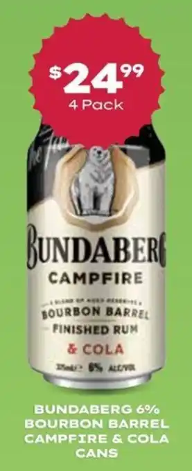 Thirsty Camel Bundaberg bourbon barrel campfire & cola offer