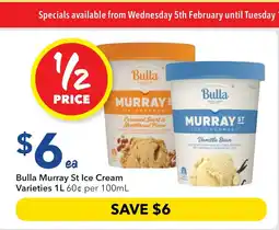 Ritchies Bulla Murray St Ice Cream Varieties offer