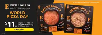 Ritchies Empire Food Co 12" Pizza Varieties offer