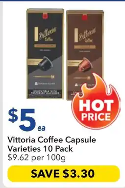 Ritchies Vittoria Coffee Capsule Varieties offer