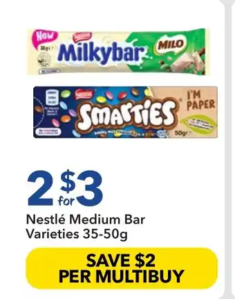 Ritchies Nestlé Medium Bar offer