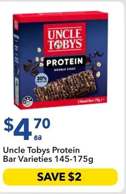 Ritchies Uncle Tobys Protein Bar Varieties offer