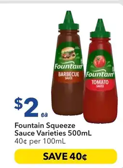 Ritchies Fountain Squeeze Sauce Varieties offer