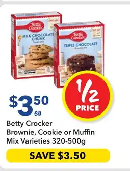 Ritchies Betty Crocker Brownie, Cookie or Muffin Mix Varieties offer