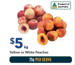 Ritchies Yellow or White Peaches offer