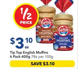 Ritchies Tip Top English Muffins offer