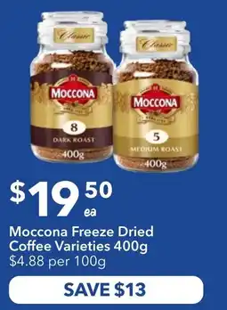 Ritchies Moccona Freeze Dried Coffee Varieties offer