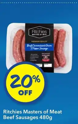 Ritchies Ritchies Masters of Meat Beef Sausages offer