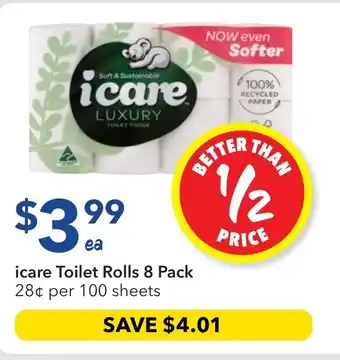 Ritchies icare Toilet Rolls 8 Pack offer