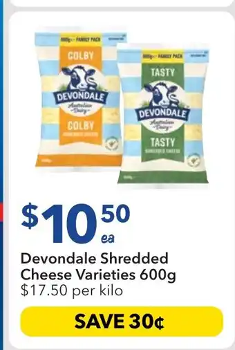 Ritchies Devondale Shredded Cheese Varieties offer