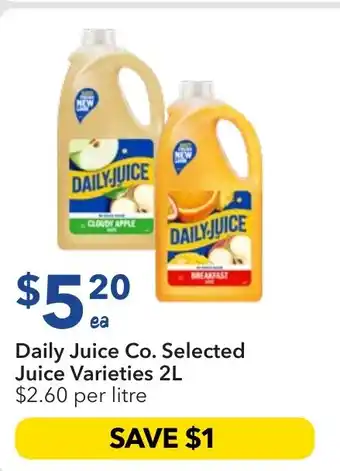 Ritchies Daily Juice Co. Selected Juice Varieties offer