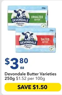 Ritchies Devondale Butter Varieties offer