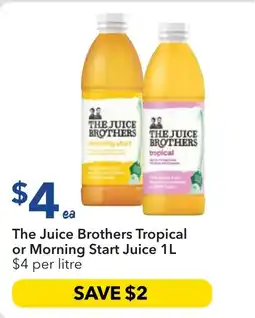 Ritchies The Juice Brothers Tropical or Morning Start Juice offer