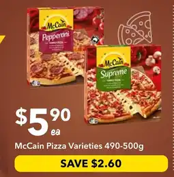 Ritchies McCain Pizza Varieties offer