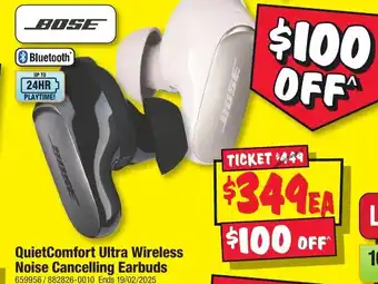 JB Hi-Fi QuietComfort Ultra Wireless Noise Cancelling Earbuds offer