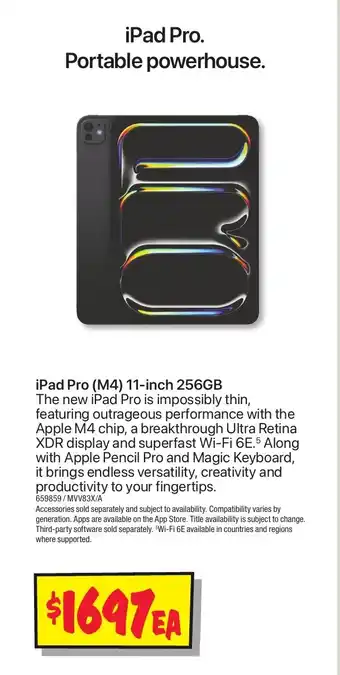 JB Hi-Fi iPad Pro (M4) 11-inch 256GB offer