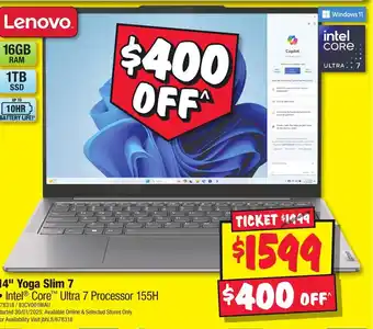 JB Hi-Fi 14" Yoga Slim 7 offer