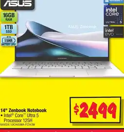 JB Hi-Fi 14" Zenbook Notebook offer