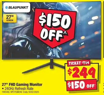 JB Hi-Fi 27" FHD Gaming Monitor offer