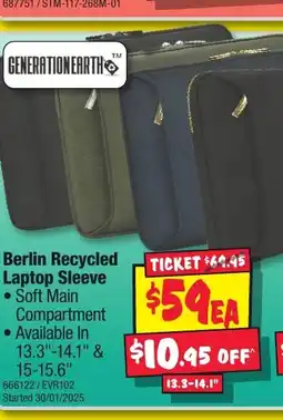 JB Hi-Fi Berlin Recycled Laptop Sleeve 13.3-14.1" offer