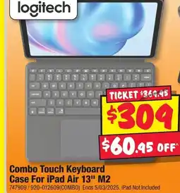 JB Hi-Fi Combo Touch Keyboard Case For iPad Air 13" M2 offer