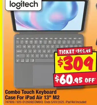 JB Hi-Fi Combo Touch Keyboard Case For iPad Air 13" M2 offer