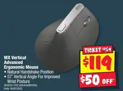 JB Hi-Fi MX Vertical Advanced Ergonomic Mouse offer