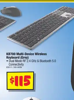 JB Hi-Fi KB700 Multi-Device Wireless Keyboard (Grey) offer