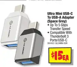 JB Hi-Fi Ultra Mini USB-C To USB-A Adapter (Space Grey) offer