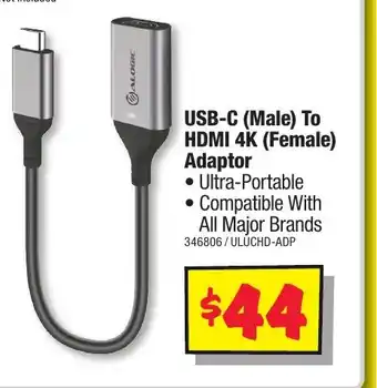 JB Hi-Fi USB-C (Male) To HDMI 4K (Female) Adaptor offer