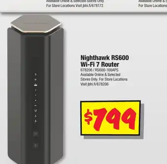 JB Hi-Fi Nighthawk RS600 Wi-Fi 7 Router offer