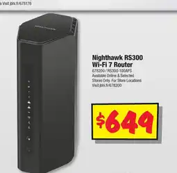 JB Hi-Fi Nighthawk RS300 Wi-Fi 7 Router offer